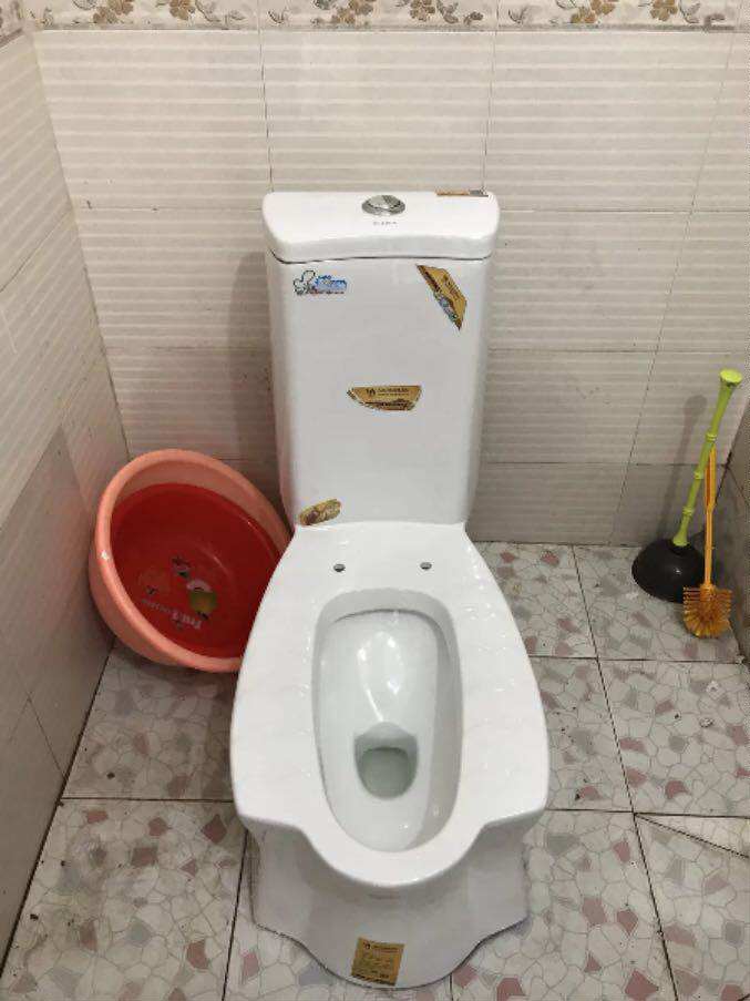 家用蹲坐两用马桶虹吸节水免挖地抽水后墙排防臭双用蹲改座坐便器