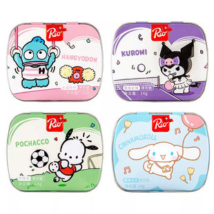 Rio三丽鸥联名无糖薄荷糖 清新口气接吻口香糖水果学生糖果零食