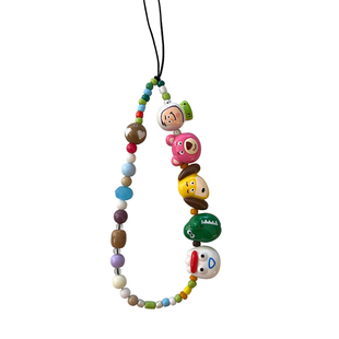 手机挂绳手机链挂件原创自制ins童趣可爱卡通总动员手机壳挂绳手腕手工diy串珠相机链条手机防丢绳包包挂饰女