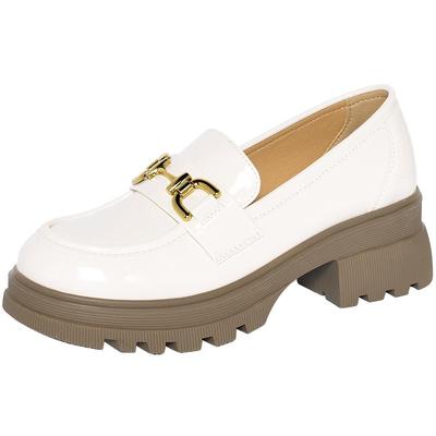 REEMOOR乐福鞋中跟漆皮小皮鞋