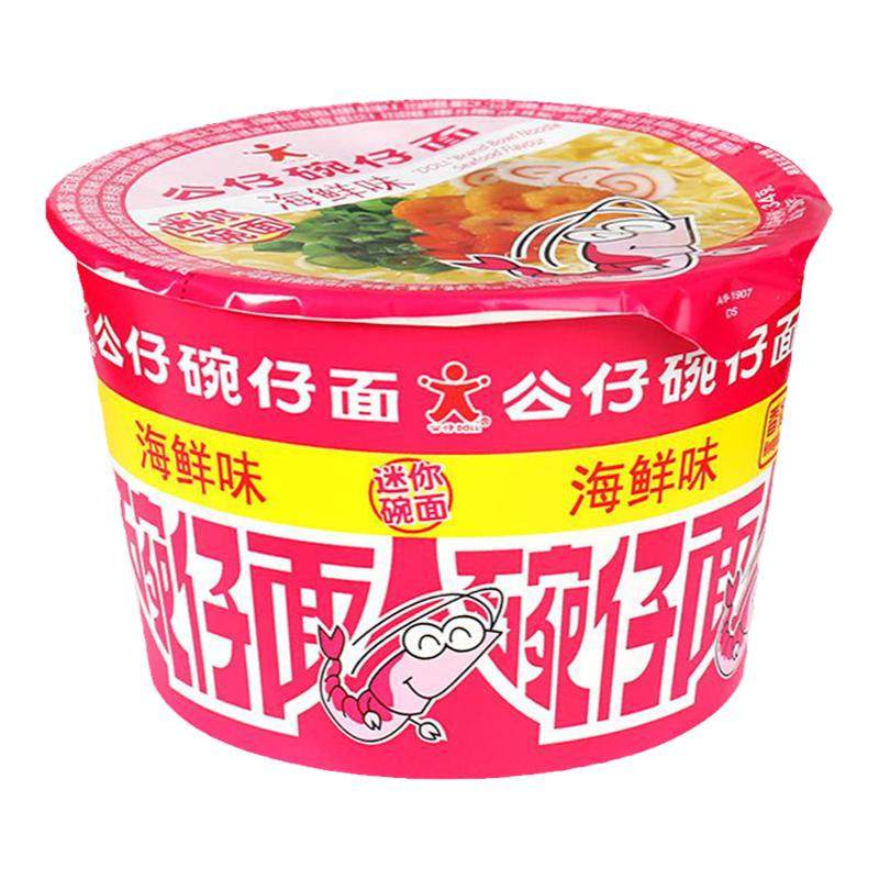 香港公仔迷你碗仔面海鲜味方便面