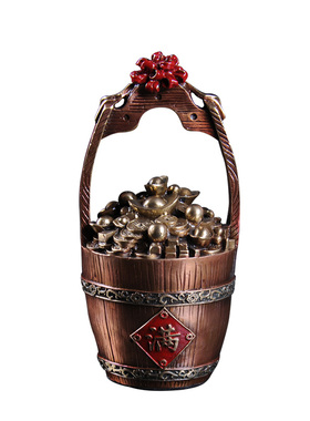 家居装饰品招财工艺品意聚宝盆