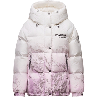 【Agustina大师联名】坦博尔羽绒服女款短款连帽潮流运动加厚外套