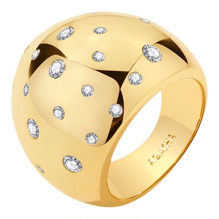 AGATHA/瑷嘉莎DANAE水滴系列戒指巴黎时尚法式对戒尾戒轻奢气质