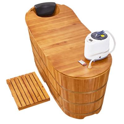 泡澡桶有盖香杉木熏蒸两用木桶