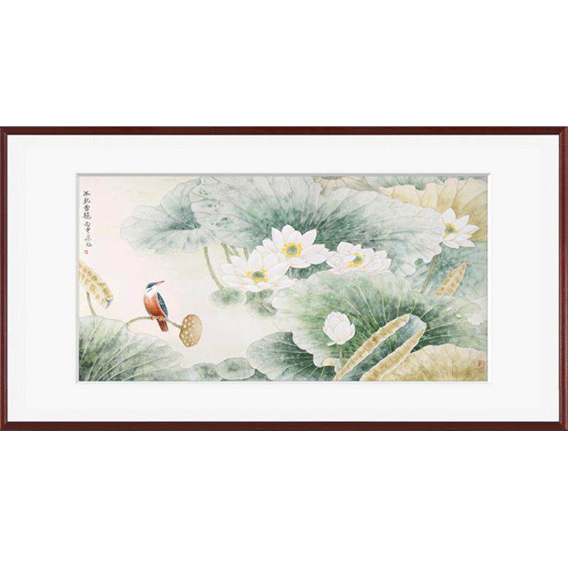 翠鸟国画客厅办公室挂画手绘真迹