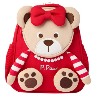 PawinPaw卡通小熊童装25年秋冬新款男女宝宝减负防泼水双肩包书包