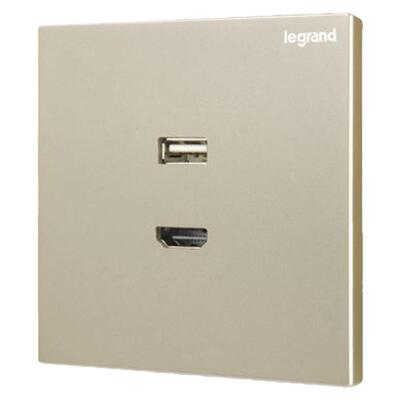 罗格朗多媒体USB暗装面板双口