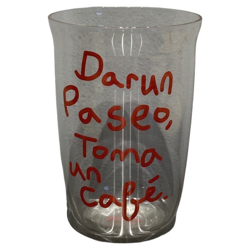 Paseo｜可爱涂鸦粉色散步英文字母高颜值大容量玻璃杯