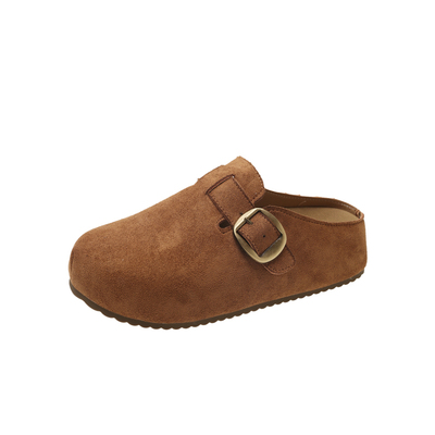 伯爵猫勃肯鞋女懒人半拖2026春季新款百搭厚底休闲一脚蹬包头拖鞋