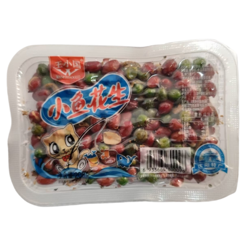 沈阳王小国小鱼花生208g