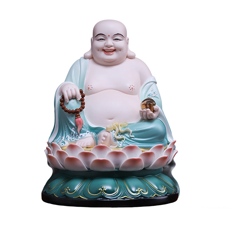 陶瓷笑佛弥勒摆件家用客厅供奉