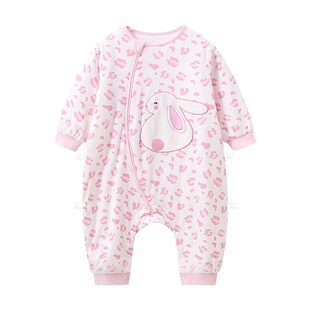 婴儿睡袋天竹棉春秋冬宝宝可包脚分腿连体睡衣薄厚夹棉防踢被神器