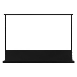 范尼特电动地升投影幕布免打孔家用充电款菲涅尔抗光地拉式100寸120寸遥控自动升降投影仪幕布一体全套餐