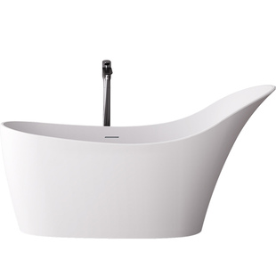 范尔德PMMA饱和树脂人造石浴缸家用成人独立式民宿网红高靠背浴池