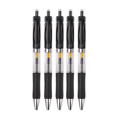 按动中性笔0.5mm黑色蓝红色签字笔k35学生办公碳素笔考试笔按压式办公办公速干大容量签字笔