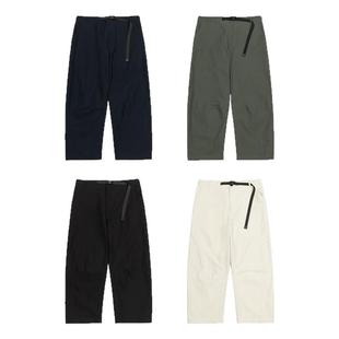 warmtrees2025春夏新款 防泼水抗静电廓形斜纹肌理感香蕉弯刀裤