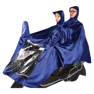 天堂伞双人雨衣电瓶摩托骑行双人长款雨披衣全身防水双人情侣雨披