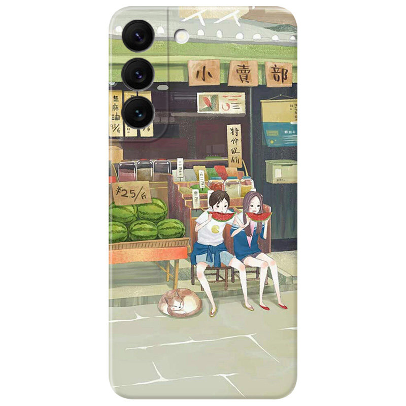 日系怀旧插画适用三星手机壳