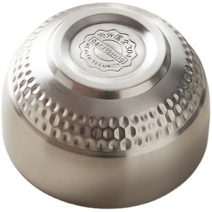 onlycook 304不锈钢小碗家用双层汤碗儿童吃饭碗成人餐具个人专用