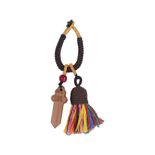 庙街文玩小时候的桃木剑纽扣款外出平安挂件随身