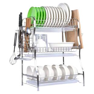 304不锈钢碗碟收纳架大容量厨房水槽台面晾放碗筷盘子沥水置物架