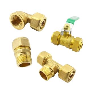 太阳能铝塑管4分1216铜接头水管阀门开关三通弯头热水器配件大全