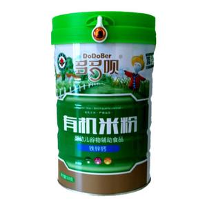 速发2罐多多呗有机米粉铁锌钙500克铁罐米糊辅食铁锌钙防伪新货