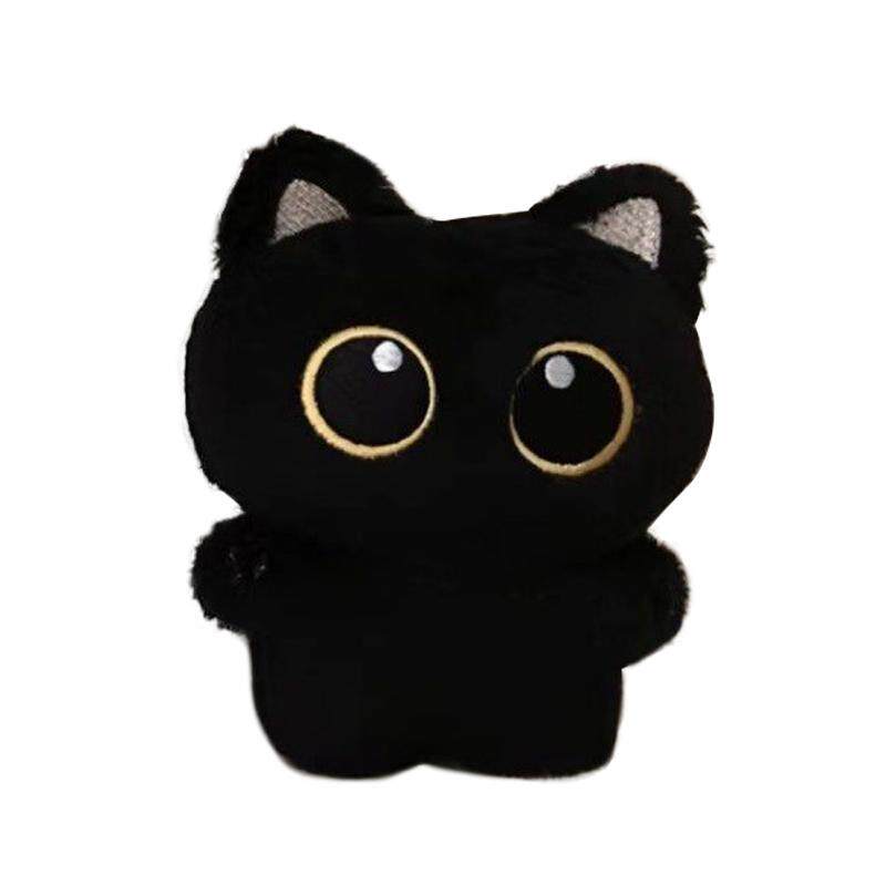 一点潮玩超萌小黑猫毛绒玩偶挂件