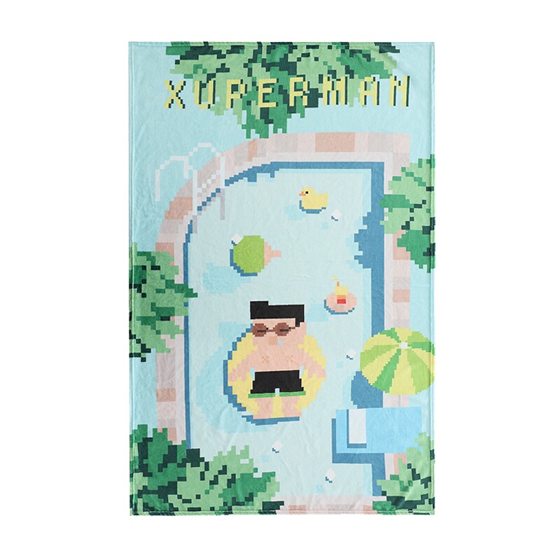 Xuperman法兰绒披肩盖毯