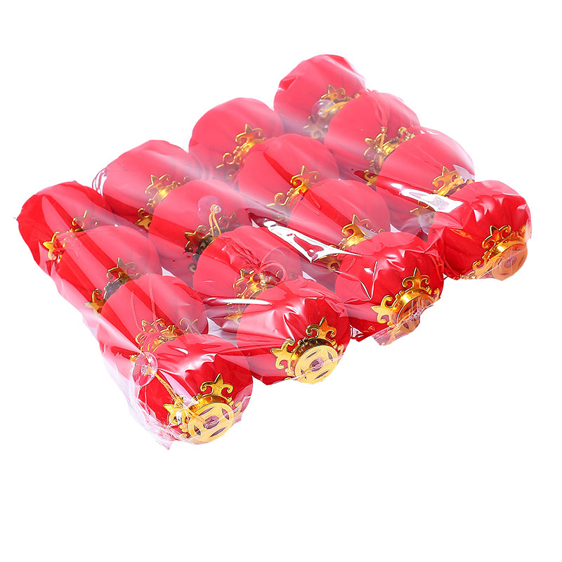 灯笼新年大红植绒小灯笼小区树上装饰结婚喜庆乔迁室内外绿植挂件
