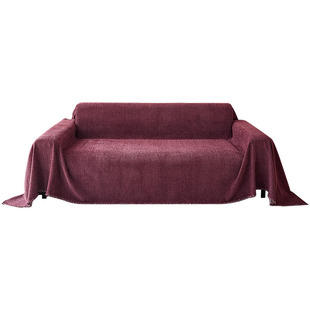 新款雪尼尔纯色沙发巾沙发毯防尘布装饰布盖巾盖毯桌布四季通用毯