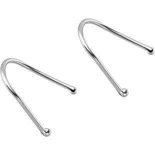 纯银养耳洞耳钉女简约耳棍睡觉不用摘防堵针线条U型耳环耳棒耳饰