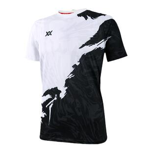 MAXX正品夏季透气速干衣短袖大赛服圆领T恤个性宽松冰感羽毛球服