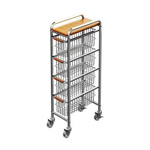 中古夹缝小推车落地置物架客厅零食收纳移动窄款沙发缝隙储物架