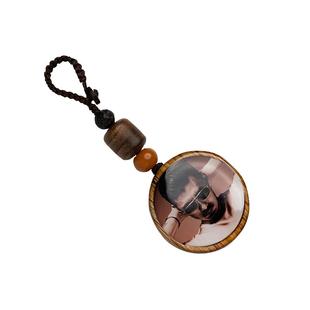 沉香木钥匙扣挂件定制印照片情人节礼物高档男女保平安挂饰芽庄