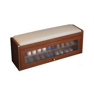 全实木软包换鞋凳轻奢高级感挂衣架一体家用入户门口可坐穿鞋凳子