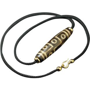 天珠横穿挂绳挂脖男女士款手工编织加粗项链挂件吊坠蜜蜡锁骨绳子