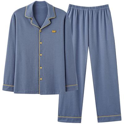 浪莎男士睡衣纯棉春秋款家居服