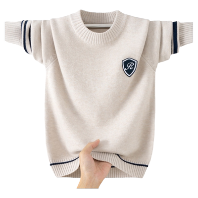 青少年男学生毛衣加厚羊毛混纺