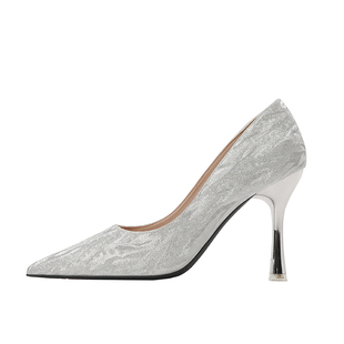 婚鞋大码加肥脚宽新娘婚纱照胖mm41女鞋礼服脚胖高跟鞋5cm不累脚