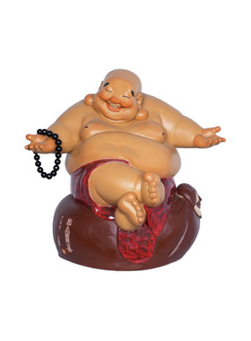 石湾陶瓷招财弥勒笑佛摆件