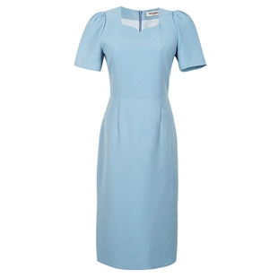 米思阳2025夏季新款精致通勤职业连衣裙短袖有口袋女装包臀裙1603