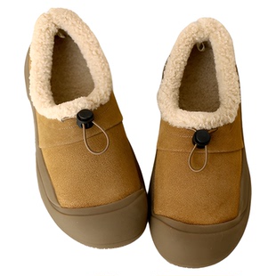 脱毒家福利款 加绒加厚保暖棉靴真皮休闲百搭女鞋牛皮时尚雪地靴