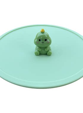 食品级硅胶可爱恐龙卡通马克杯盖