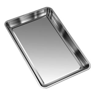 60*40长方形托盘304不锈钢铁盘子蒸车蒸柜蒸饭箱商用蒸饭盘烧烤盘