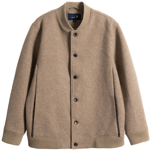 中年爸爸冬装外套100%纯绵羊毛中老年人保暖秋冬夹克老人爷爷衣服