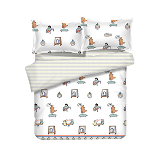 【富山商店 × 氧气实验室】原创可爱卡通游乐园纯棉四件套