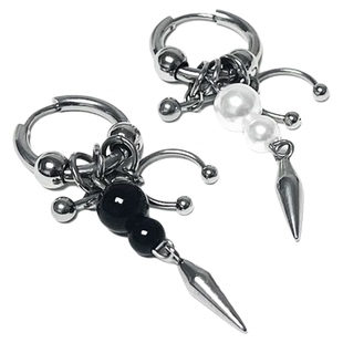 【MAS救护所】钛钢珍珠耳环耳夹极繁不规则铆钉 不掉色朋克亚文化