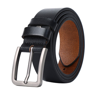 皮带男款弹性3.4cm潮流全牛皮头层牛皮真皮结婚2026新款商务针扣